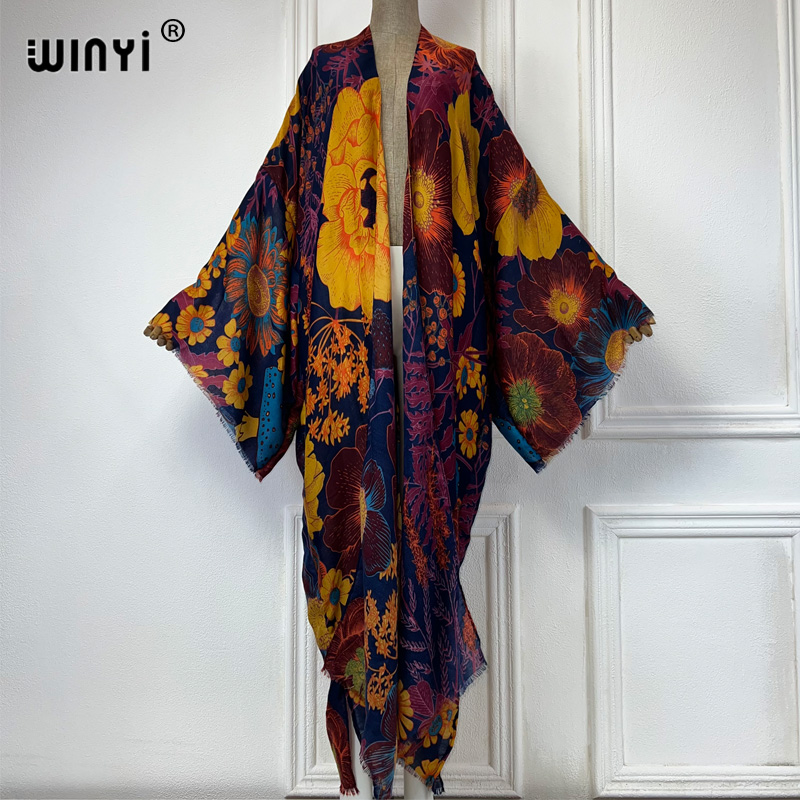 Kaftan Women Boho - WINYI Africa Fashion Robe longue kimono