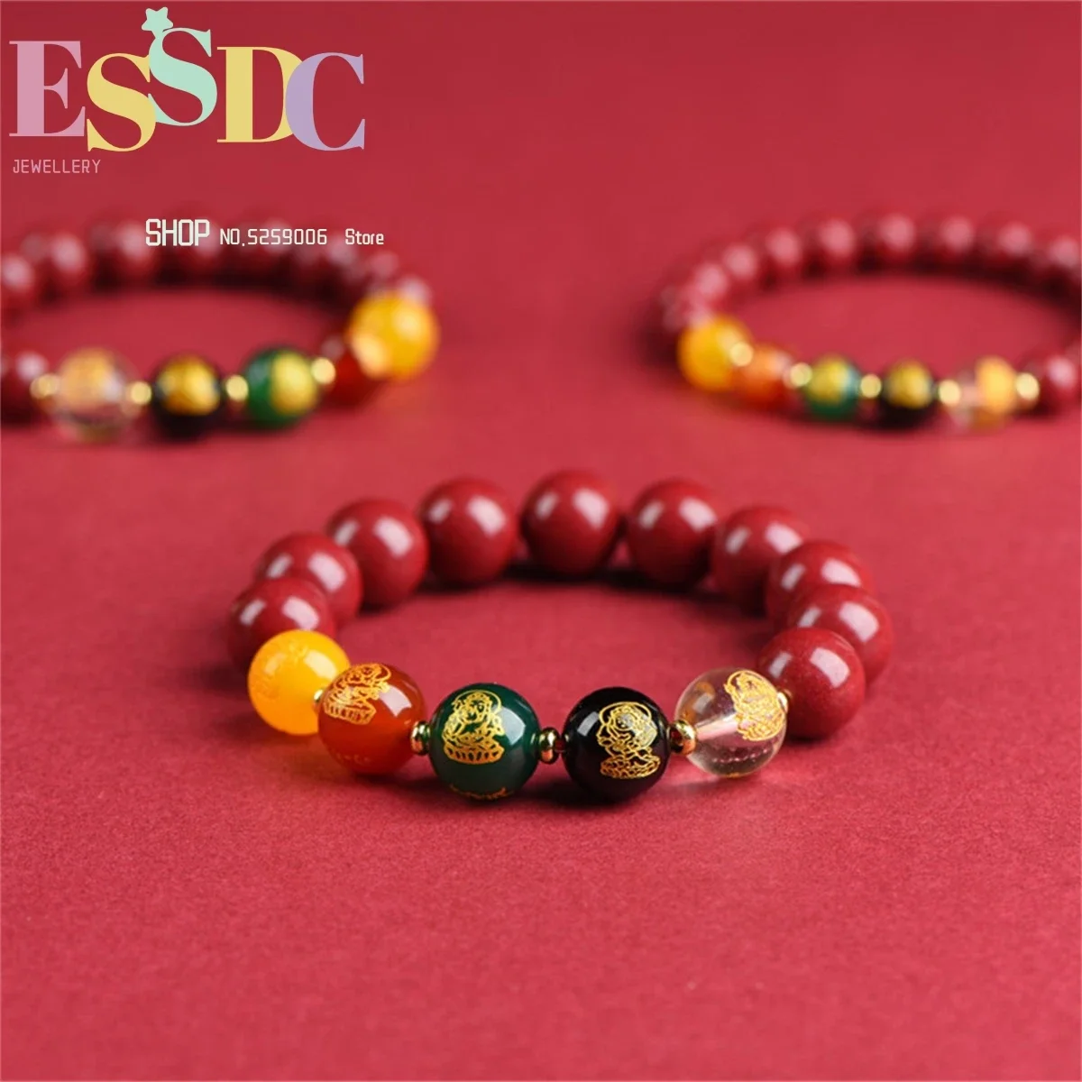 Ethnic Fashion Way - Bijoux naturels tendance, bracelet en cinabre