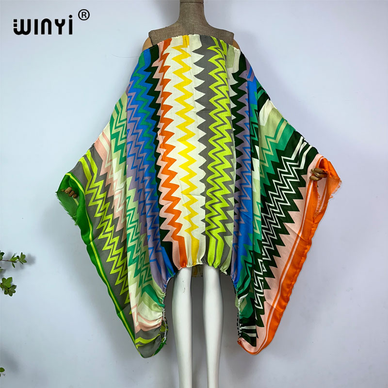 WINYI-Robe Maxi à Col Unique p - Kaftan Women Boho avis et prix