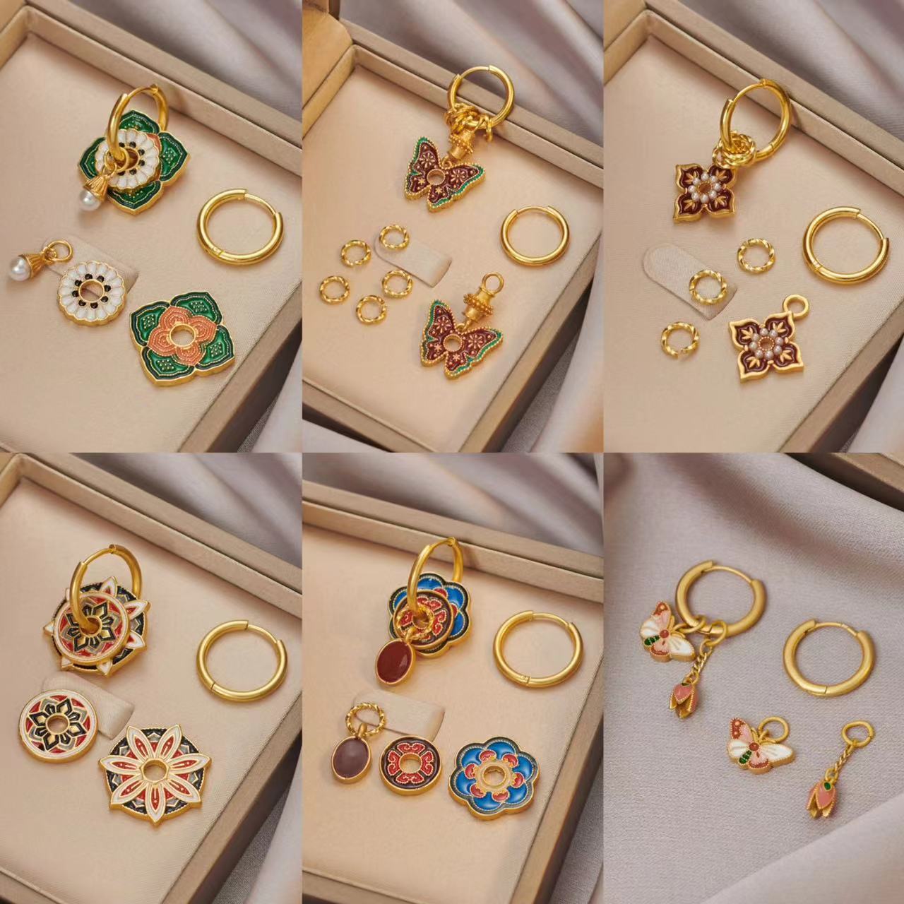Boucles d'oreilles Vintage chi - Ethnic Fashion Way avis et prix