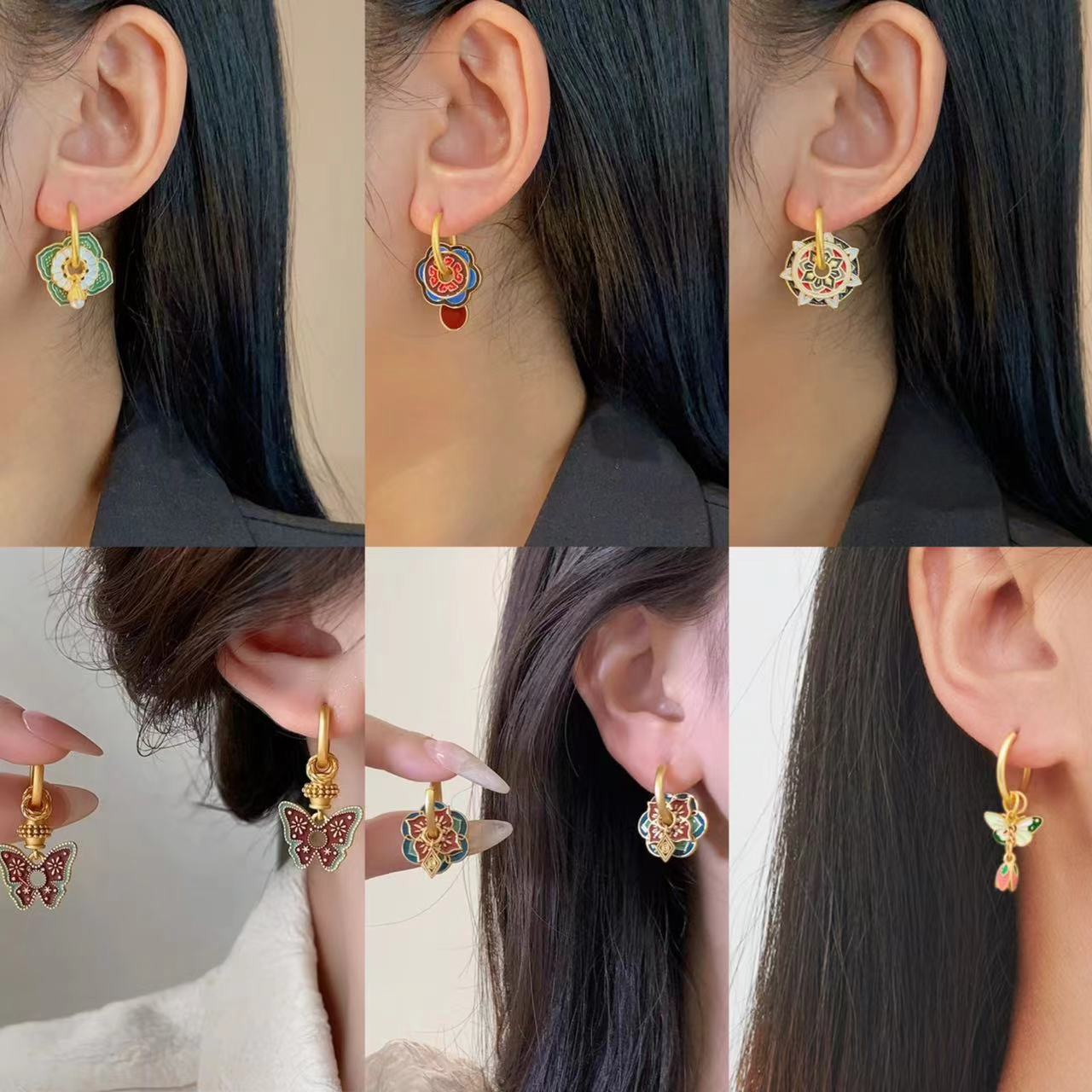 Boucles d'oreilles Vintage chi - Ethnic Fashion Way avis et prix