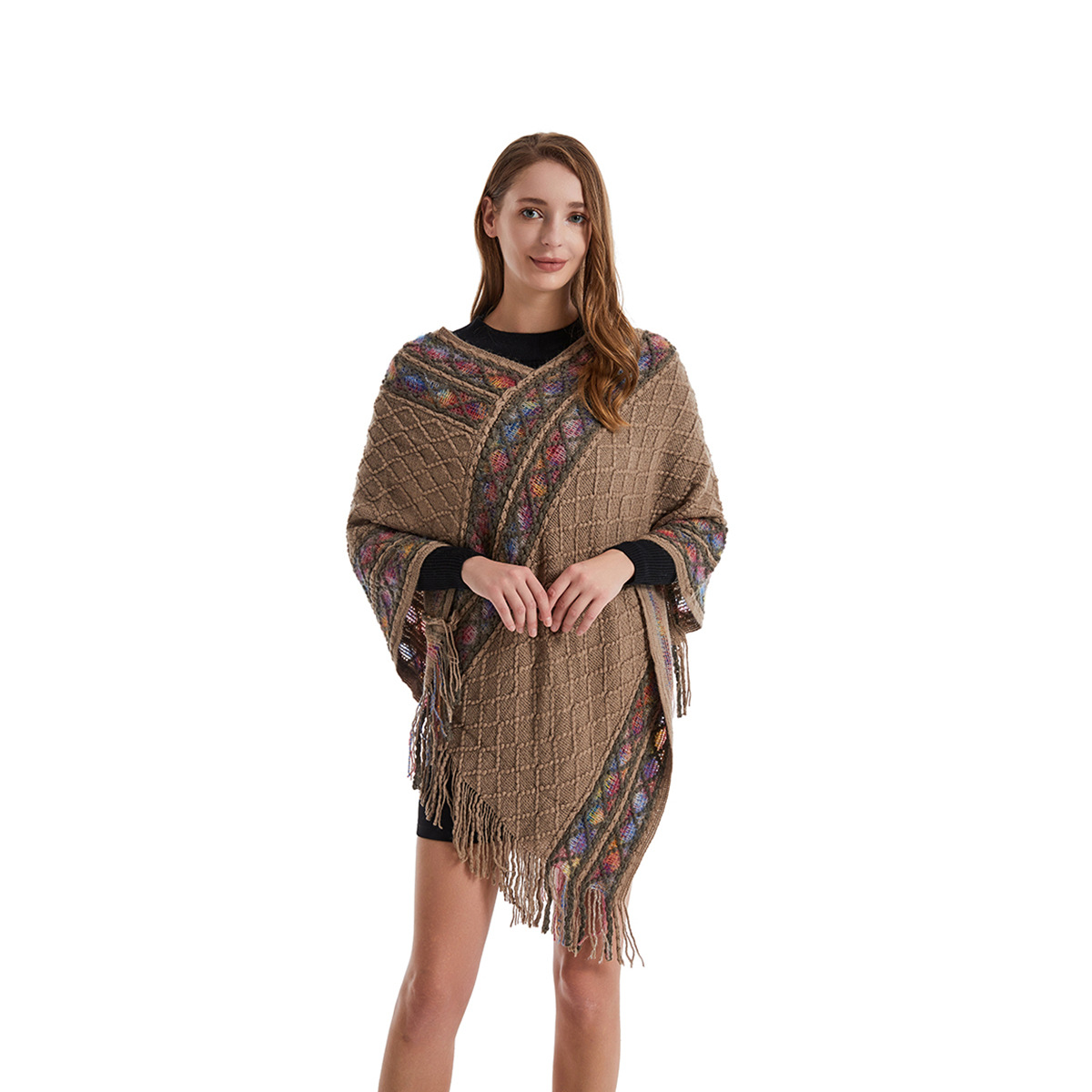Poncho de style rétro pour fem - Ethnic Fashion Way avis et prix
