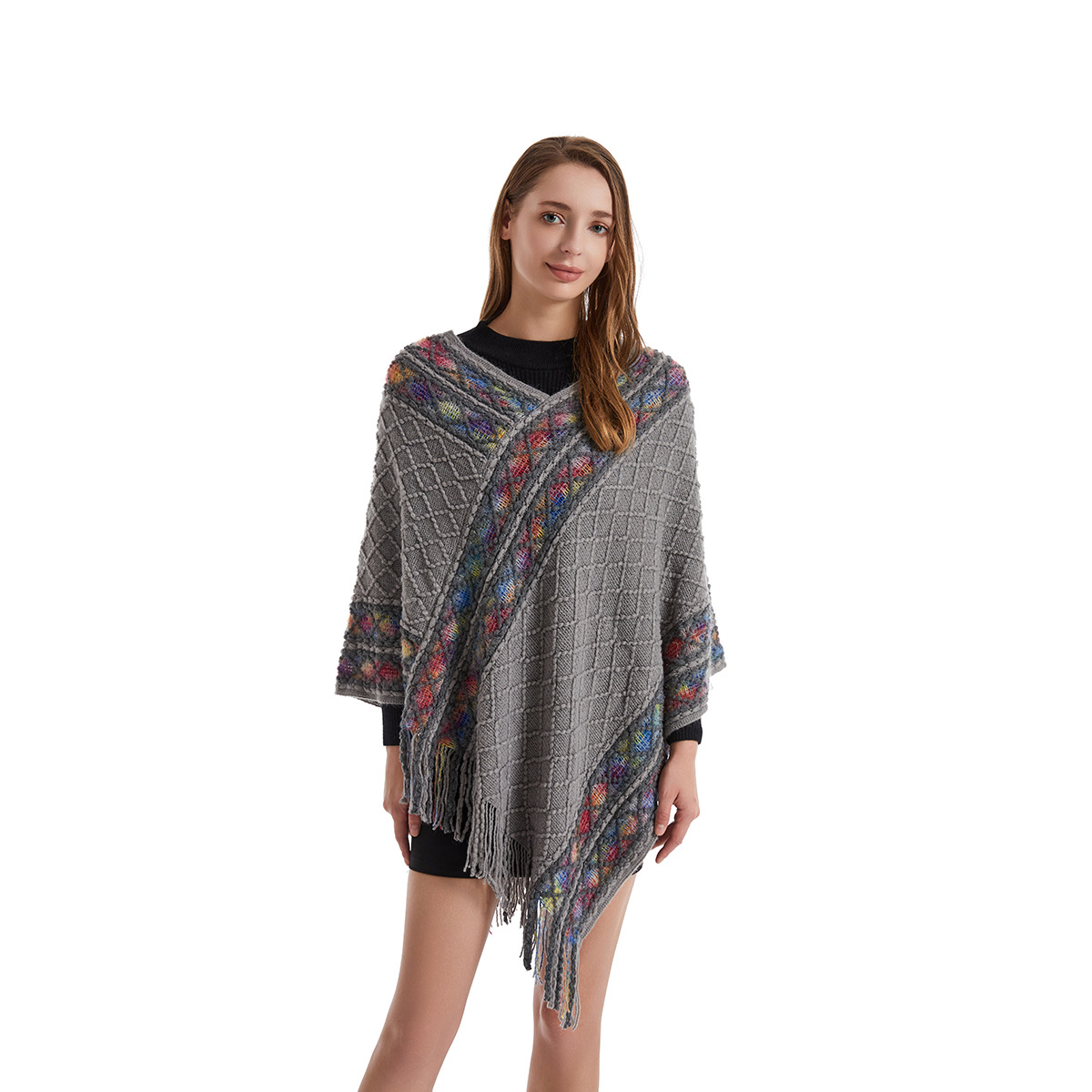 Poncho de style rétro pour fem - Ethnic Fashion Way avis et prix