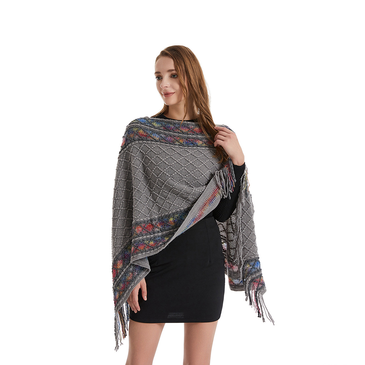 Poncho de style rétro pour fem - Ethnic Fashion Way avis et prix