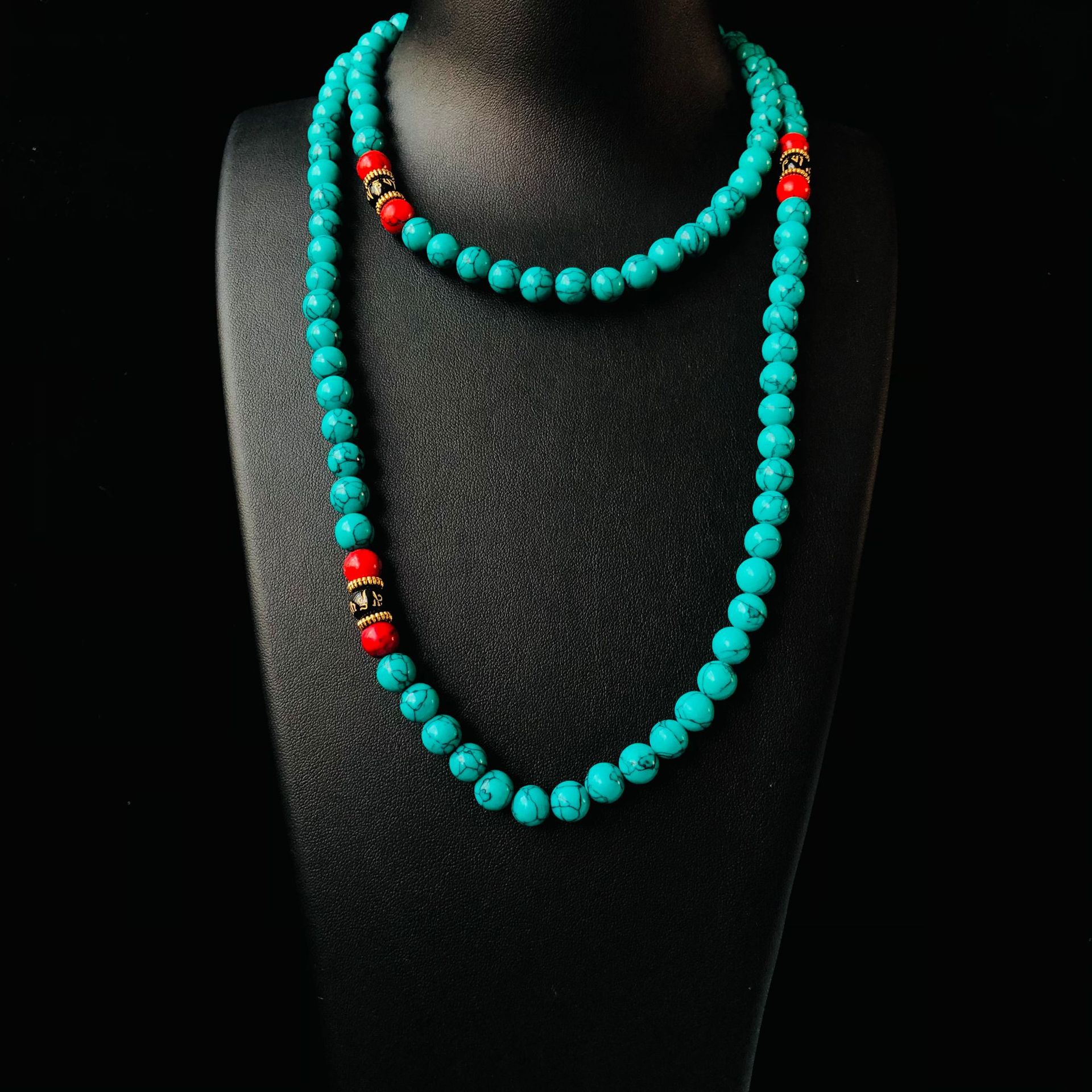 Bracelet long turquoise, colli - Ethnic Fashion Way avis et prix