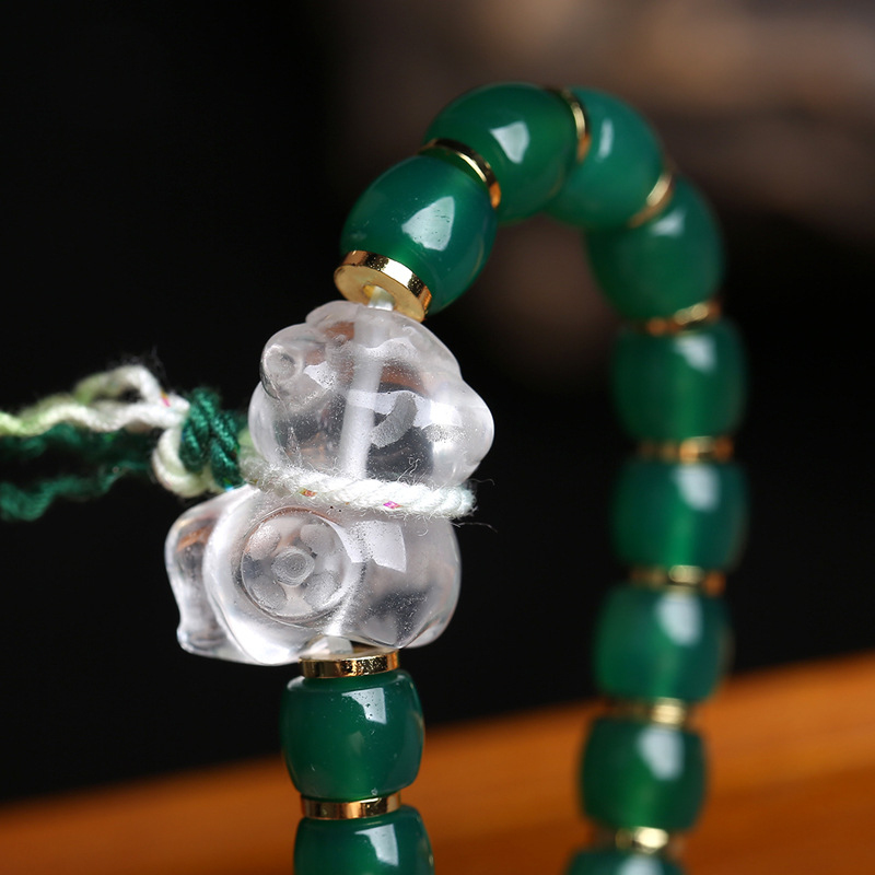 Bracelet vert naturel avec per - Ethnic Fashion Way avis et prix