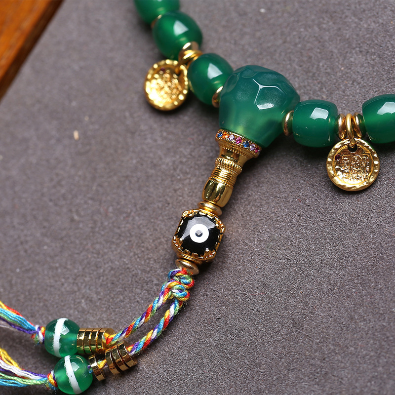 Bracelet vert naturel avec per - Ethnic Fashion Way avis et prix